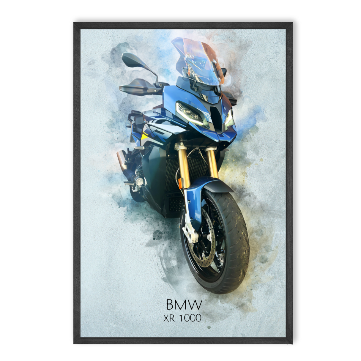 Foto de tu moto en acuarela | Regalo personalizable para moteros